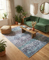 Baroque Era Collection Area Rug - Versailles (Blue Green) Rectangle Blue Green  lifestyle 20