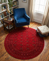 Samarkand Elegance Collection Area Rug -  Konye-Urgench Round Red  lifestyle 75