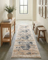 Coastal Manor Collection Area Rug -  Dunes Runner Dark Blue  lifestyle 80