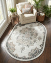 Beverly Grove Collection Area Rug - Melrose (Ivory) Oval Ivory  lifestyle 66