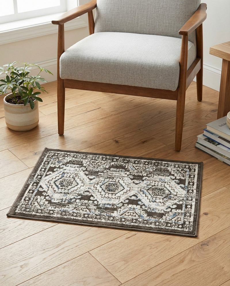 Savannah Elegance Collection Area Rug -  Tybee (Gray) Rectangle Gray  lifestyle 16