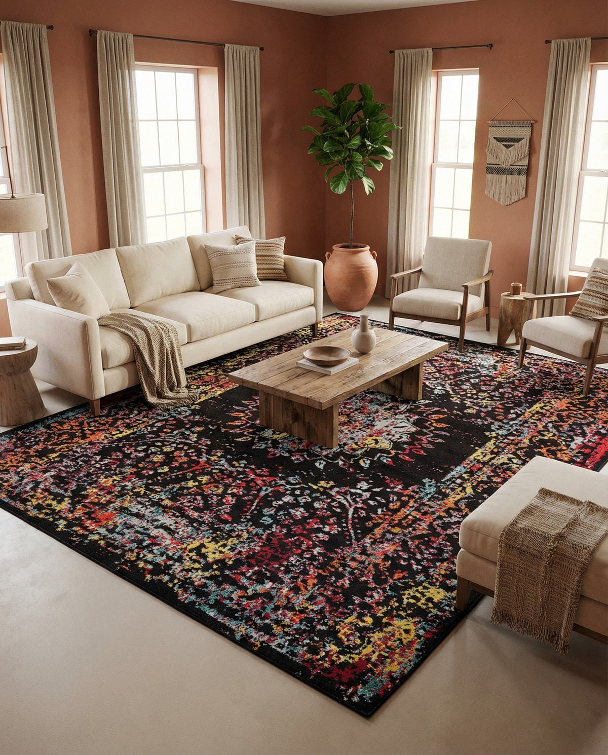 Brighton Terrace Collection Area Rug -  Withdean Rectangle Multi  lifestyle 19