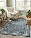 Terrace Fringe Collection Area Rug - Veranda (Blue) Rectangle Blue  lifestyle 11