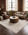 Marrakech Lattice Collection Area Rug - Medina (Beige) Square Beige  lifestyle 45