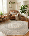 Savannah Series Collection Area Rug -  Augusta (Mink) Octagon Mink  lifestyle 29