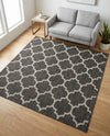 Savannah Pergola Collection Area Rug - Arbor (Black) Square Black  lifestyle 85