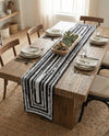 Woven Udaipur Collection Area Rug - Jaipur Table Runner Black and White  lifestyle 65