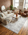 Riviera Elegance Collection Area Rug - Antibes (Gray) Rectangle Gray  lifestyle 30