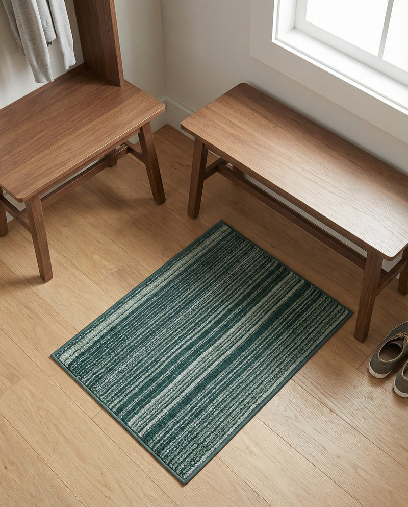 Jewel Oasis Collection Area Rug - Sapphire (Green) Rectangle Green  lifestyle 14