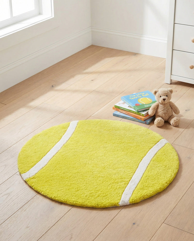 Whimsy Wonders Wool Collection Area Rug -  Tundra Round Yellow  lifestyle 14