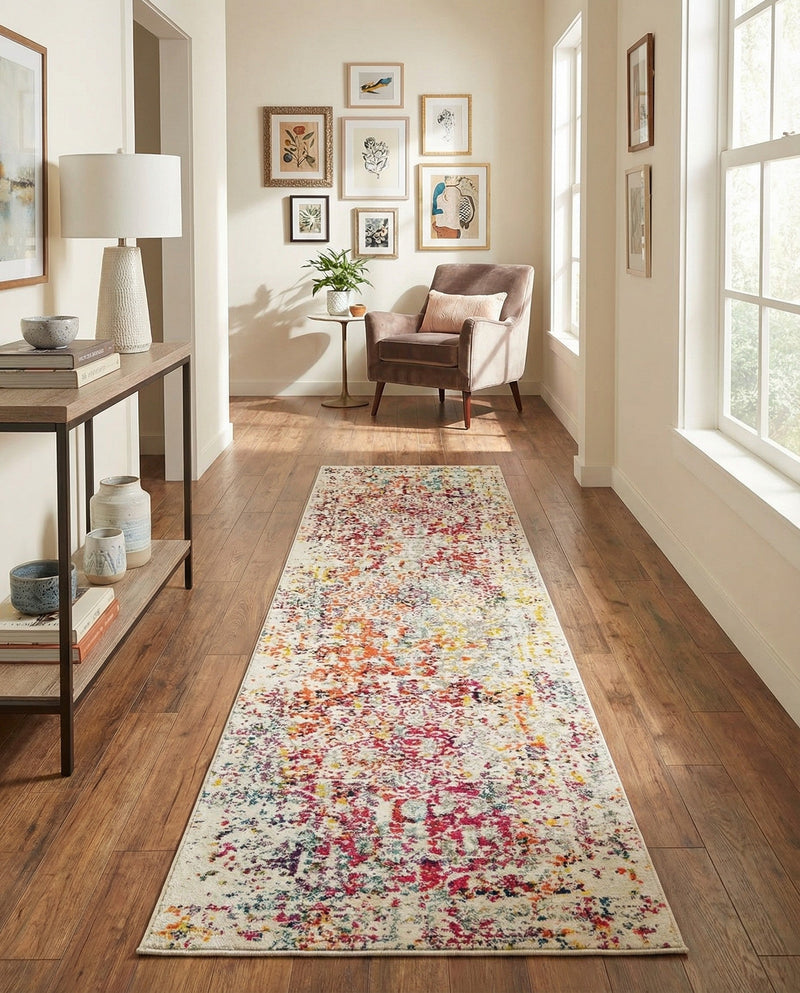 Georgetown Rugs Collection Area Rug - Dupont (Light Multi) Runner Light Multi  lifestyle 90