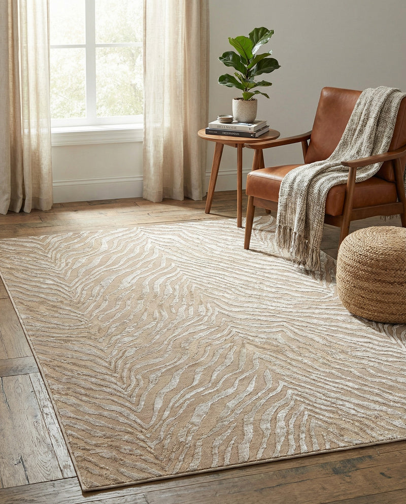 Bloomsbury Elegance Collection Area Rug -  Chelsea Rectangle Ivory Beige  lifestyle 25
