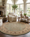 Jaipur Elegance Collection Area Rug -  City Round Light Green  lifestyle 63
