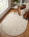 Cambridge Classics Collection Area Rug - Trinity (Beige) Oval Beige  lifestyle 43