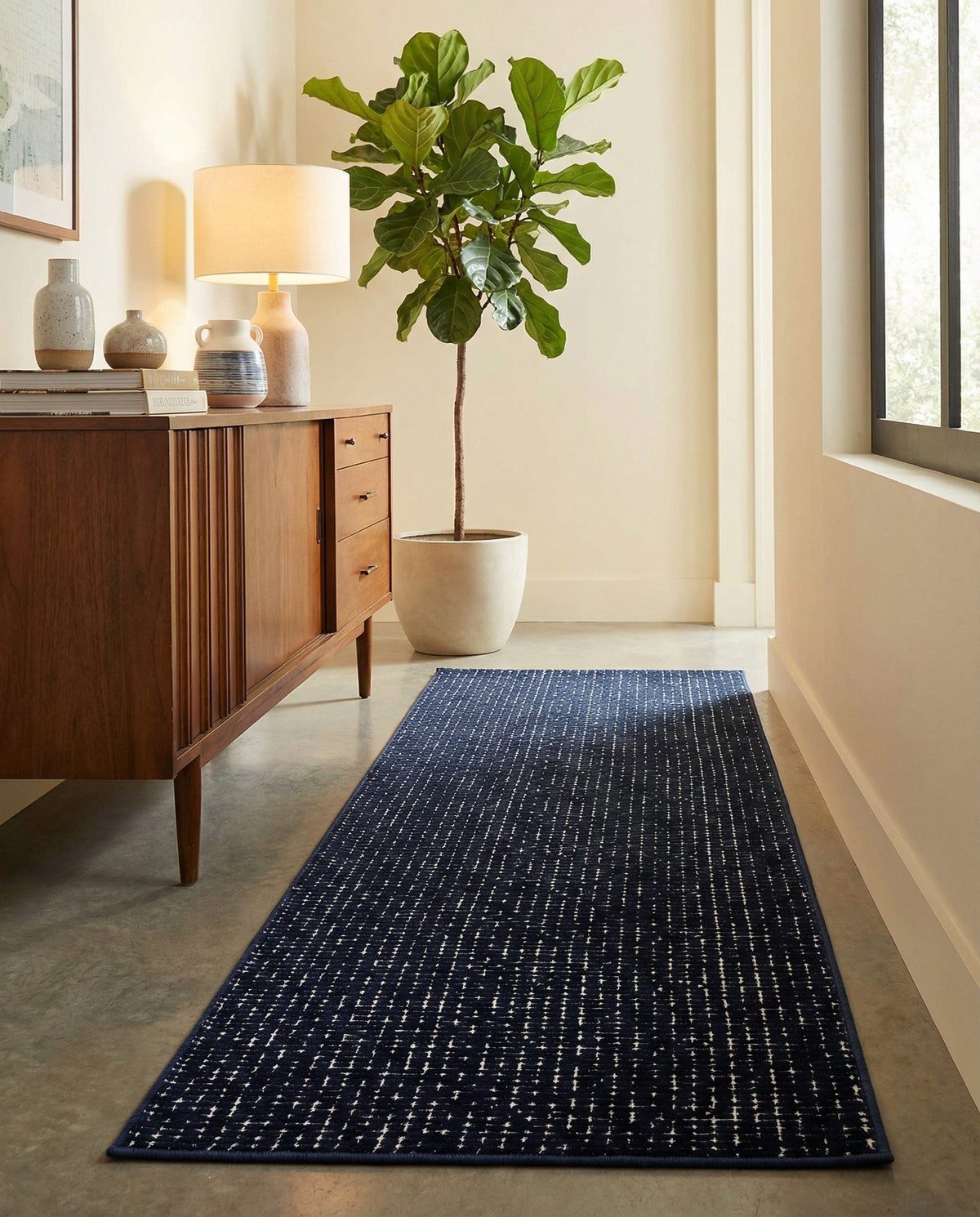 Aravalli Collection Area Rug -  Jaisalmer Runner Midnight Blue  lifestyle 198