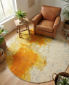 Marrakesh Elegance Collection Area Rug -  Tarfaya Round Yellow  lifestyle 52
