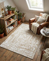 Sanctuary Retreat Collection Area Rug -  Asylum Rectangle White Bone  lifestyle 17