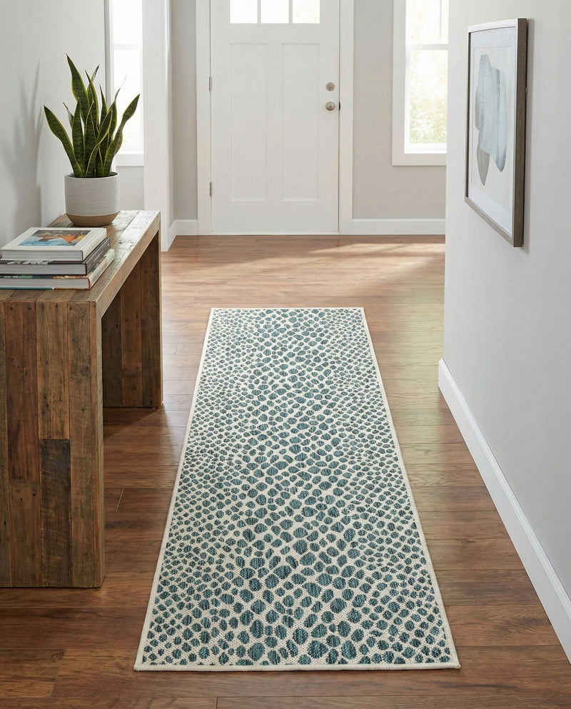 Urban Oasis Rugs Collection Area Rug -  Terrace (Teal) Runner Teal  lifestyle 74