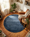Studio Haven Collection Area Rug -  Conservatory (Navy Blue) Round Navy Blue  lifestyle 49