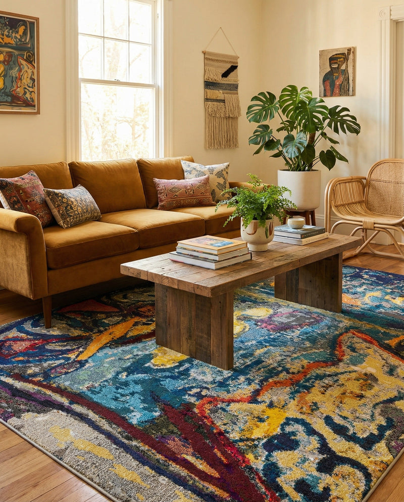 Autumnal Tapestry Collection Area Rug - Harvestville Rectangle Multi  lifestyle 15