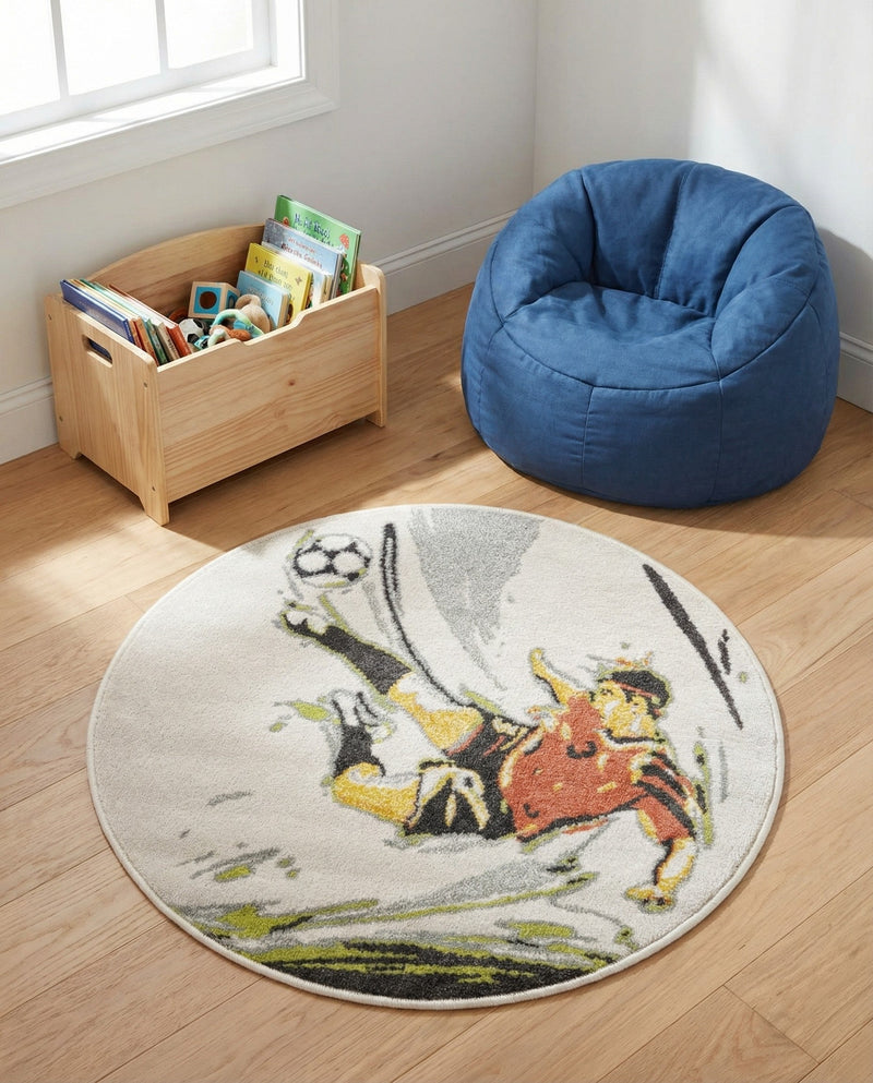 Wonder Tykes Collection Area Rug -  Mirage Round Gray  lifestyle 37