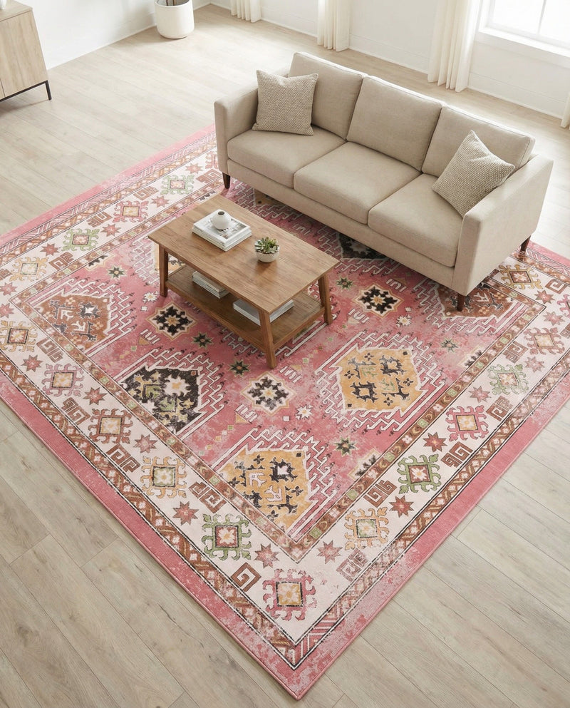 Copenhagen Comfort Collection Area Rug -  Sønderborg Square Rose  lifestyle 57