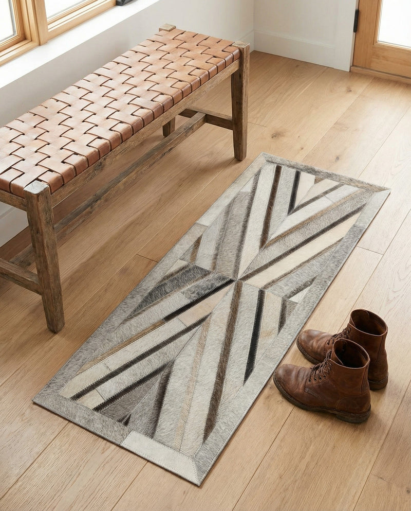 Savannah Hideaway Collection Area Rug - Serengeti Runner Gray Ivory  lifestyle 39