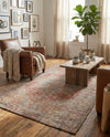 Savannah Threads Collection Area Rug -  Karoo Rectangle Antique Red and Blue  lifestyle 15