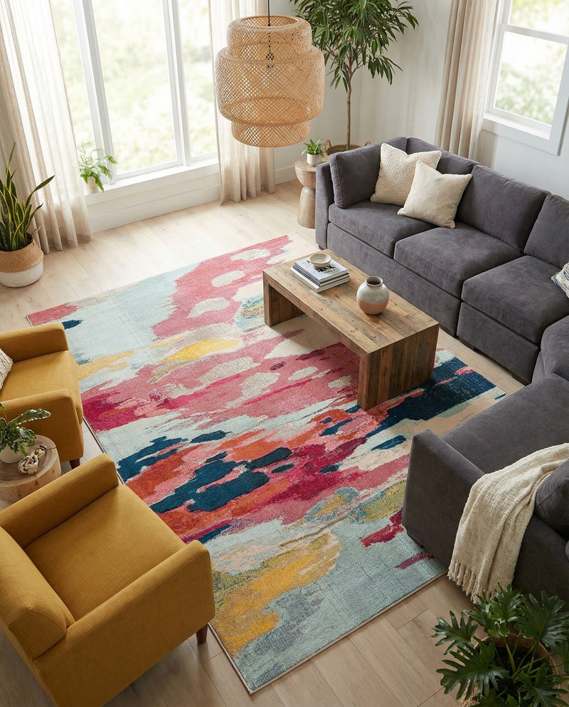 Marrakesh Elegance Collection Area Rug -  Skhirat Rectangle Pink  lifestyle 22