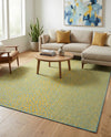 Urban Oasis Rugs Collection Area Rug -  Terrace (Yellow and Aqua) Rectangle Yellow and Aqua  lifestyle 8