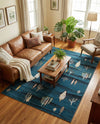 Coastal Haven Collection Area Rug -  Surfside Rectangle Blue  lifestyle 35