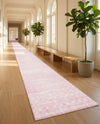 Mediterranean Lattice Collection Area Rug - Santorini (Pink) Runner Pink  lifestyle 36