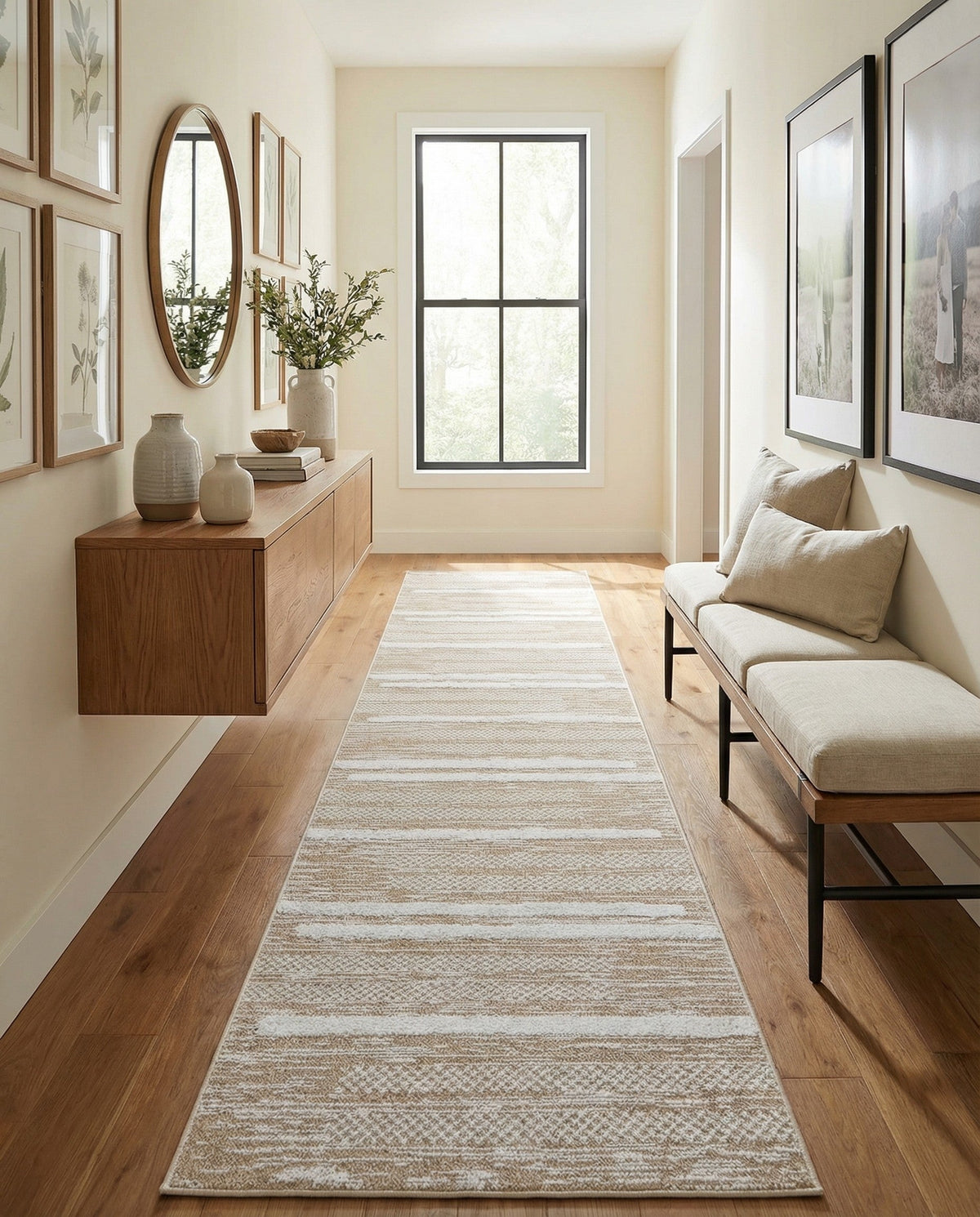 Cathedral Elegance Collection Area Rug - Chapel Runner Ivory  lifestyle 191