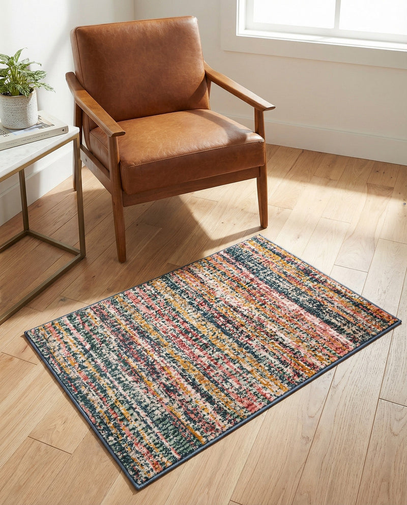 Jewel Oasis Collection Area Rug - Sapphire (Multi) Rectangle Multi  lifestyle 33