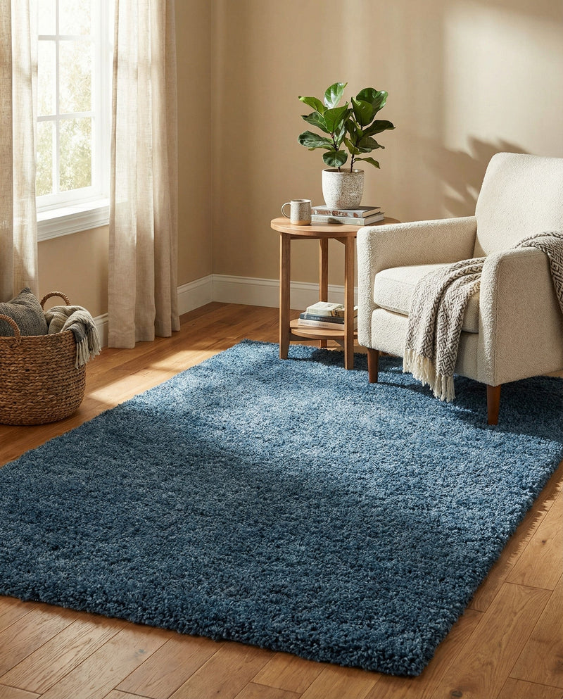 Alpine Plush Collection Area Rug - Verbier Rectangle Dblue  lifestyle 46