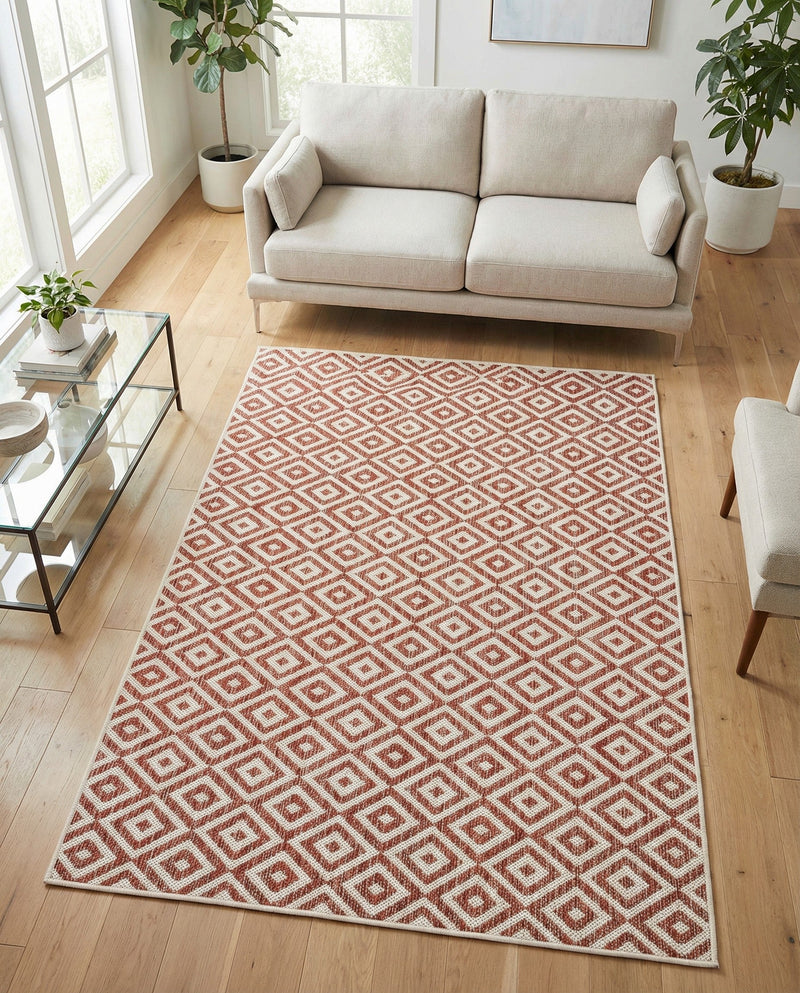 Urban Oasis Rugs Collection Area Rug -  Rooftop (Rust Red) Rectangle Rust Red  lifestyle 8