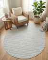 Seaside Stripes Collection Area Rug -  Boardwalk (Teal) Oval Teal  lifestyle 27