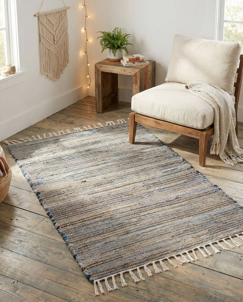 Osian Looms Collection Area Rug - Capri Rectangle Blue  lifestyle 41