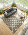 Lattice Gardens Collection Area Rug -  Bloomfield (Light Brown) Square Light Brown  lifestyle 77