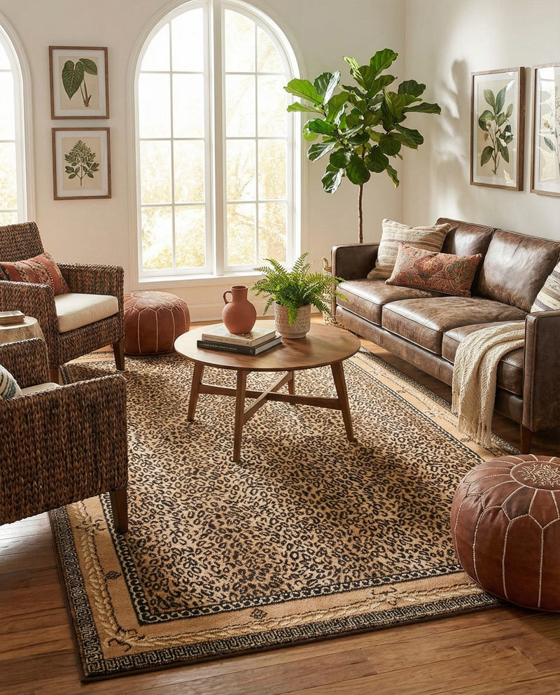 Savannah Sojourn Collection Area Rug -  Limpopo Rectangle Brown  lifestyle 18