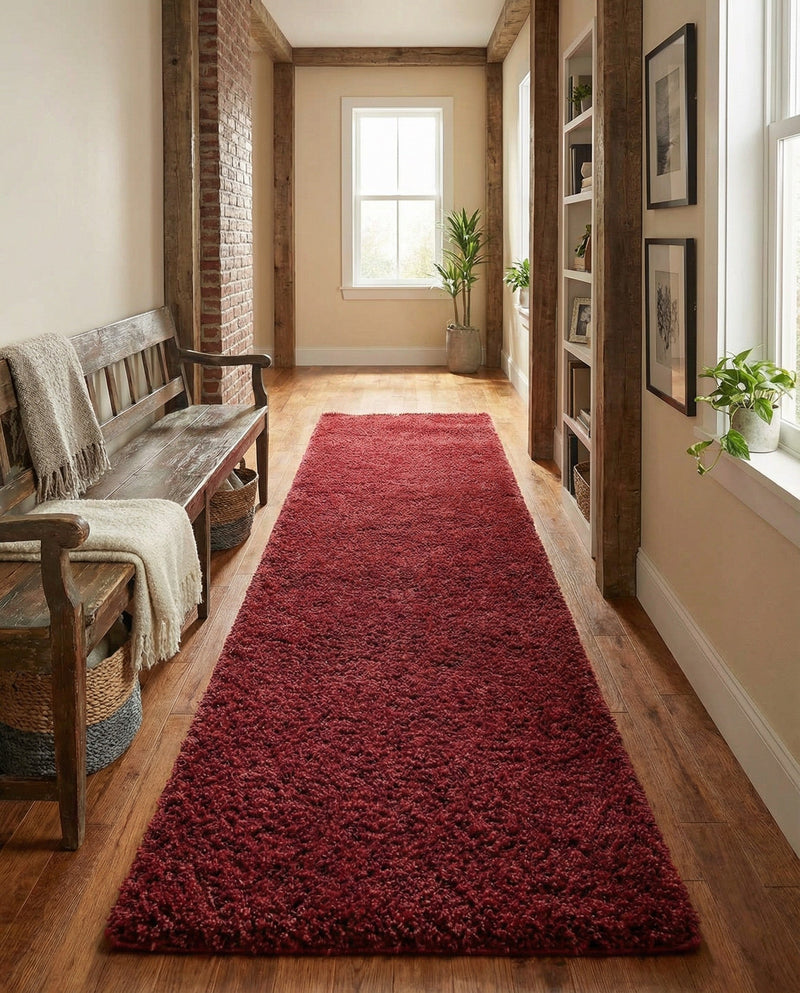 Plush Oasis Collection Area Rug - Serenity (Cherry Red) Runner Cherry Red  lifestyle 75