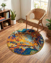 Caribbean Cove Collection Area Rug -  Bequia Round Multi  lifestyle 55