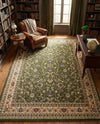 Isfahan Elegance Collection Area Rug - Naghsh-e Jahan (Green) Rectangle Green  lifestyle 34