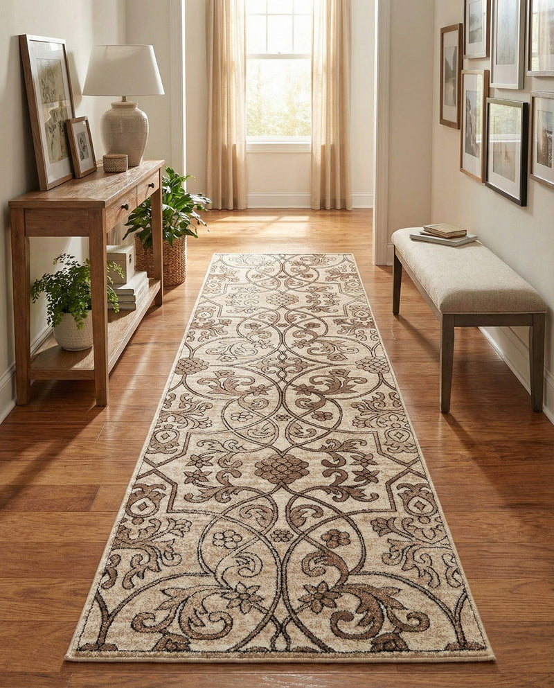 Andes Summit Collection Area Rug -  Merida Runner Dark Beige  lifestyle 75