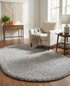 Majestic Manor Collection Area Rug - Versailles (Silver Screen) Oval Silver Screen  lifestyle 60