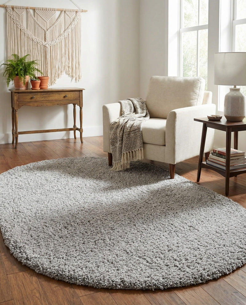 Majestic Manor Collection Area Rug - Versailles (Silver Screen) Oval Silver Screen  lifestyle 60