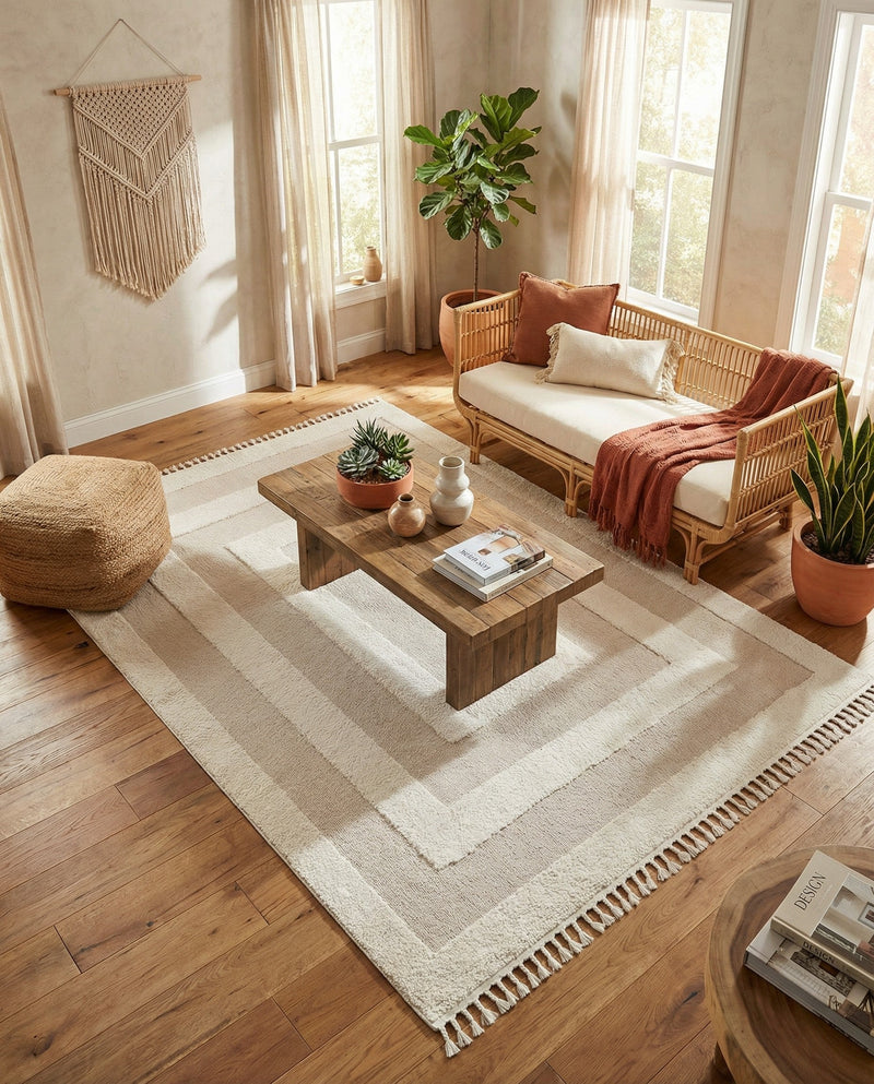 Sahara Chic Collection Area Rug -  Casablanca Rectangle Ivory  lifestyle 27