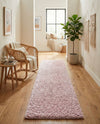 Cozy Comfort Shag Collection Area Rug - Haven (Pink) Runner Pink  lifestyle 70