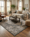 Patio Heritage Collection Area Rug -  Augusta (Charcoal) Rectangle Charcoal  lifestyle 4