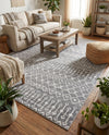 Marrakech Lattice Collection Area Rug - Medina (Gray) Rectangle Gray  lifestyle 3